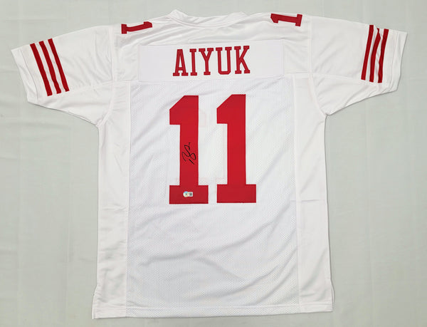 Brandon Aiyuk Autographed San Francisco 49ers Pro Style White Jersey B -  Famous Ink