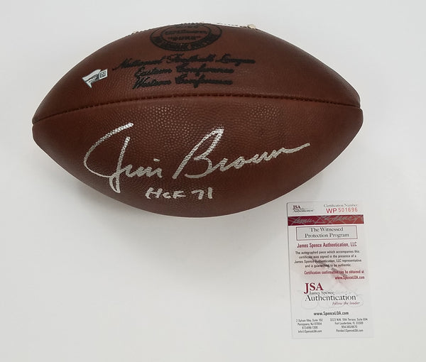 Jim Brown Autographed Cleveland Browns Mini Helmet w/ HOF 71