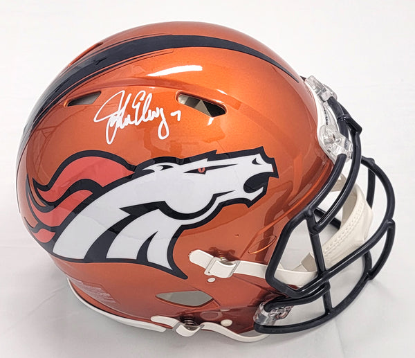 JOHN ELWAY Autographed Broncos Chromed Speed Flex Authentic Helmet BECKETT  - Game Day Legends