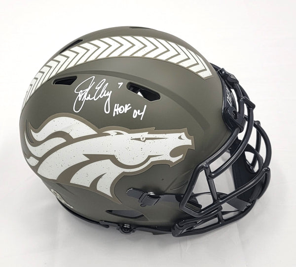 Shop John Elway Denver Broncos Autographed Authentic VSR4 Helmet 4