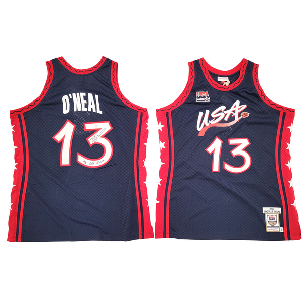 Shaquille O'Neal Autographed 1996 USA Dream Team 2 Mitchell & Ness