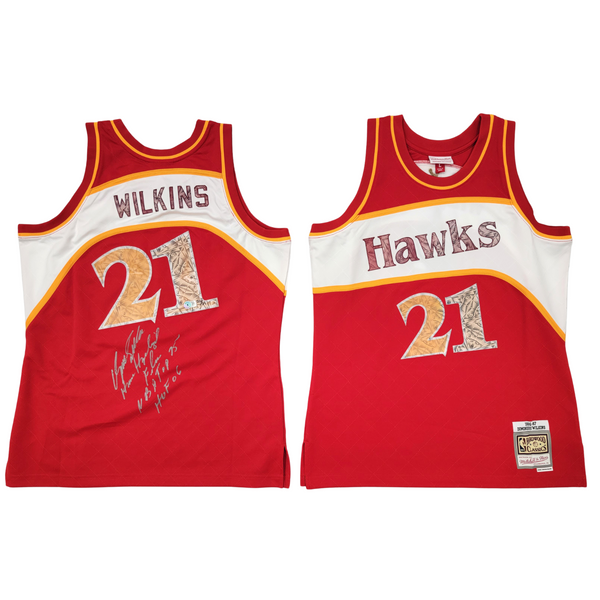 Dominique Wilkins Autographed Atlanta Hawks LTD ED 1986-87 Mitchell &