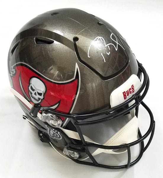 Tom Brady Signed Tampa Bay Buccaneers Lunar Mini Helmet- Fanatics/LOA  *Black