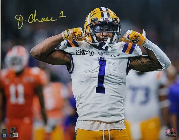 Ja'Marr Chase LSU Custom Autographed Jersey