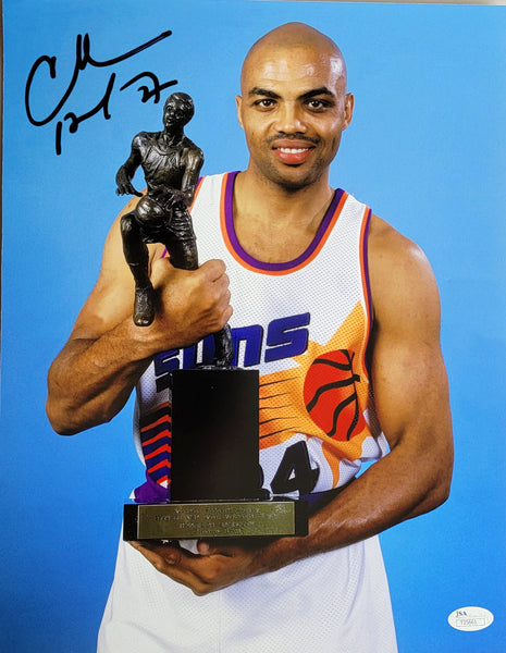 Charles Barkley Signed Phoenix Suns (Home White) Jersey JSA