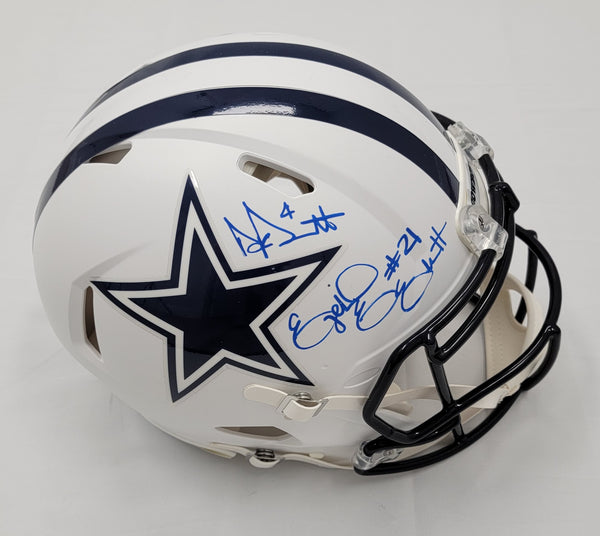 Dak Prescott Signed Dallas Cowboys Lunar Eclipse White Matte