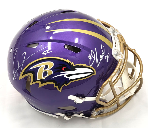 Ed Reed Autographed Signed Ravens Authentic Salute To Service Speed Mini  Helmet Beckett Witness