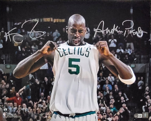 Kevin Garnett Boston Celtics Autographed Green Mitchell and Ness