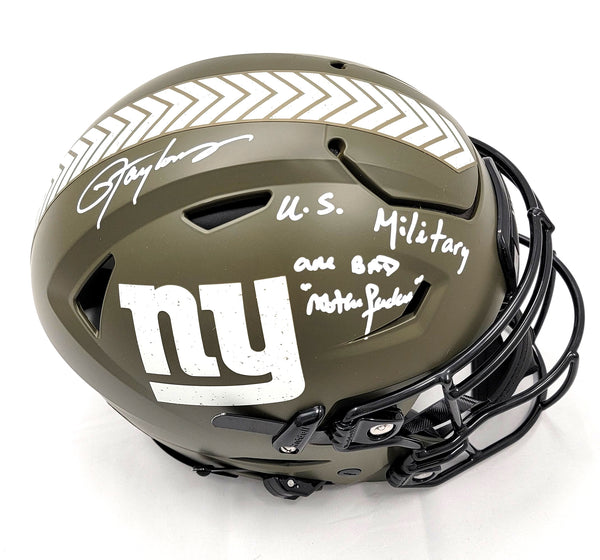 Lawrence Taylor Signed New York Giants Speed Authentic Salute to Service  NFL Helmet