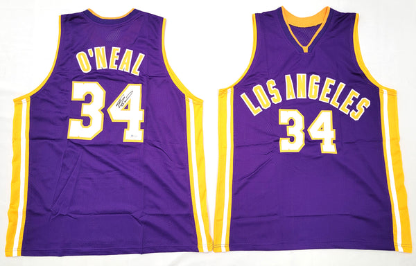 Shaquille Oneal Hand Signed La Lakers Jersey With Inscription 