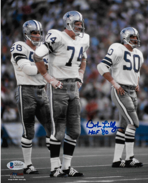 Bob Lilly Autographed Dallas Cowboys Football NFL Jersey with HOF 80 I –  Meltzer Sports