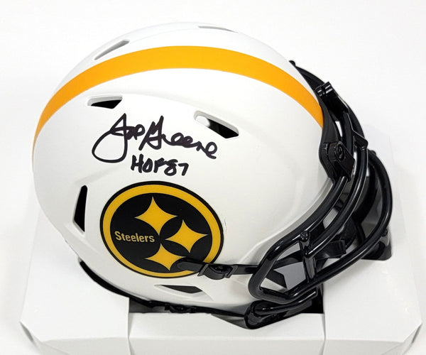 Joe Greene Autographed Pittsburgh Steelers Riddell Lunar Eclipse Mini -  Famous Ink