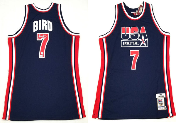 Larry Bird Signed Team USA Jersey (Bird Hologram)