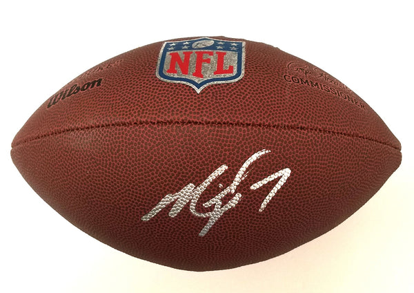 Michael Vick Autographed Atlanta Falcons Eagles NFL Replica Duke Footb -  Famous Ink