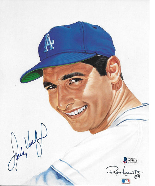 Sandy Koufax Autographed Los Angeles Dodgers Ron Lewis Art 8x10 Photo -  Famous Ink