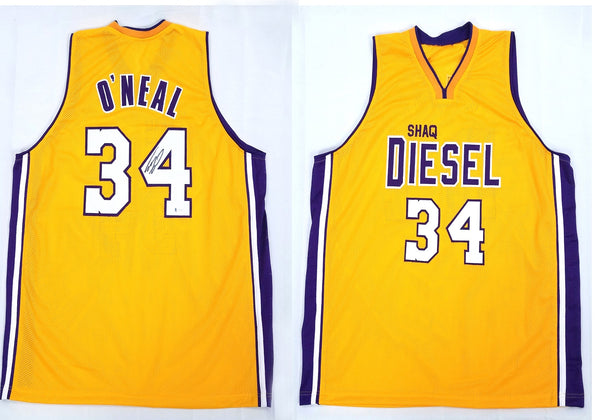 Shaquille O'Neal Autographed Los Angeles Lakers Gold Shaq Diesel