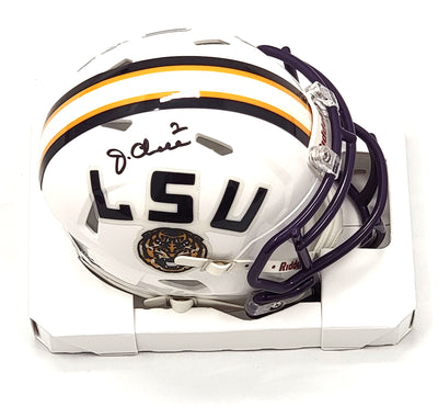 Ja'Marr Chase Autographed LSU Tigers Speed Mini Helmet-Beckett W