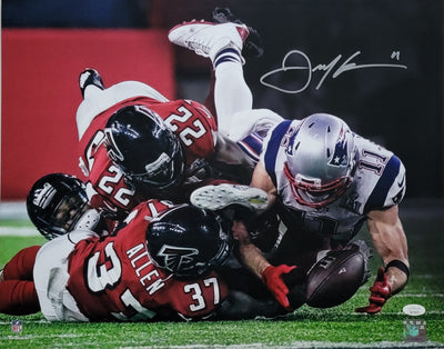 Julian Edelman Autographed New England Patriots 16x20 Beckett Witnessed