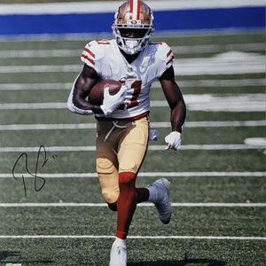 Brandon Aiyuk Autographed San Francisco 49ers 16X20 Photo Beckett Witnessed White Jersey