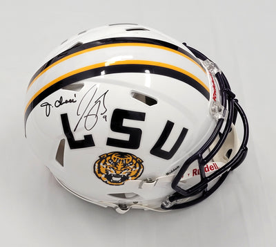 Joe Burrow autographed 2019 LSU Tigers top mini helmet