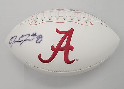 Josh Jacobs Autographed Alabama Crimson Tide Logo Football Beckett Witnessed