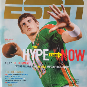 Ken Dorsey Autographed Miami Hurricanes ESPN The Magazine Beckett Authenticated