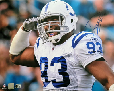 Dwight Freeney Autographed Indianapolis Colts 16X20 Photo Beckett Witnessed