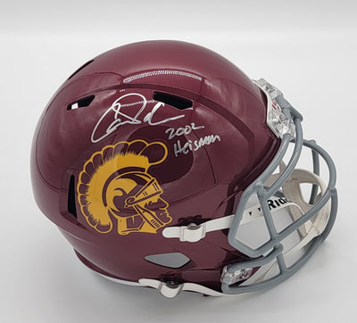 Carson Palmer Autographed USC Trojans Replica Helmet W/ Heisman 2002 Beckett Witnessed