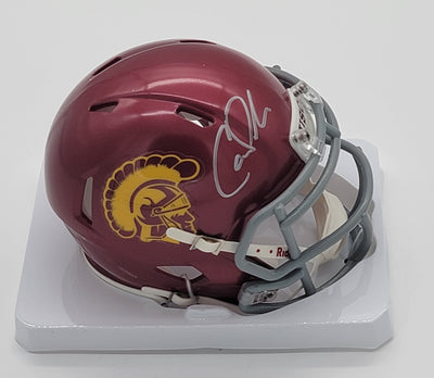 Carson Palmer Autographed USC Trojans Mini Helmet Beckett Witnessed