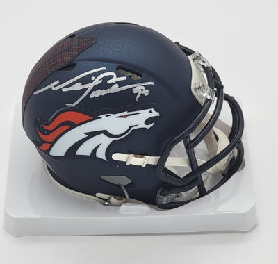 Neil Smith Autographed Denver Broncos Mini Helmet Beckett Witnessed