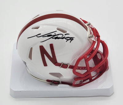 Neil Smith Autographed Nebraska Cornhuskers Mini Helmet Beckett Witnessed