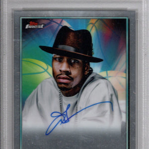 Allen Iverson Autographed Philadelphia 76ers 2021 Topps Finest Trading Card #AI PSA Graded Encapsulated 97209125