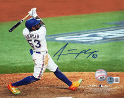 Adolis Garcia Autographed Texas Rangers 2023 World Series 8x10 Photo Beckett Witnessed