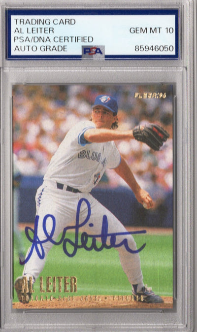 Al Leiter Autographed Toronto Blue Jays 1996 Fleer Card #277 PSA AUTO GRADE GEM MT 10