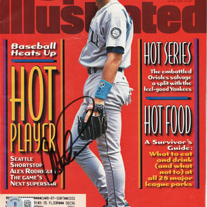 Alex Rodriguez Autographed Seattle Mariners Sports Illustrated 7/8/96 Beckett Authenticated