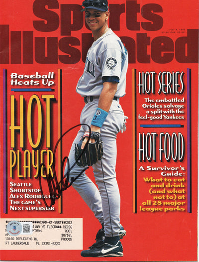 Alex Rodriguez Autographed Seattle Mariners Sports Illustrated 7/8/96 Beckett Authenticated