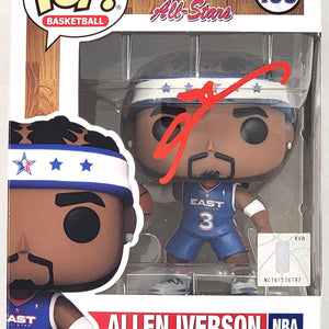 Allen Iverson Autographed Philadelphia 76ers NBA All Star Funko Pop Beckett Witnessed