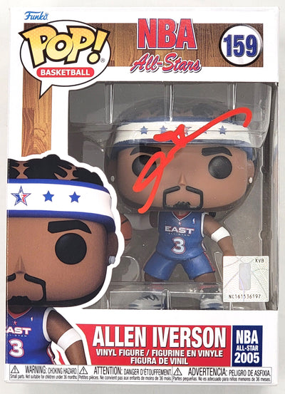 Allen Iverson Autographed Philadelphia 76ers NBA All Star Funko Pop Beckett Witnessed