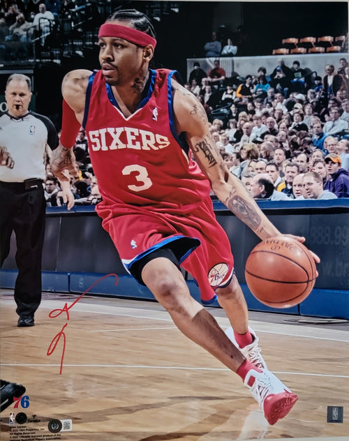 Allen Iverson signed hot 11x14 photo-Beckett