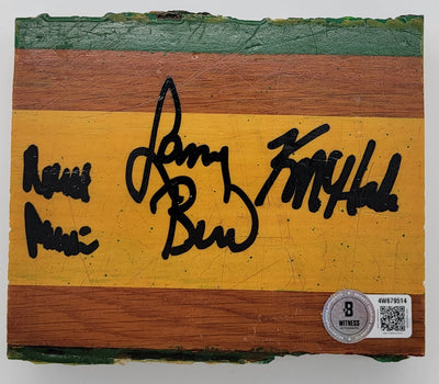 Larry Bird Kevin McHale Robert Parish Celtics Autographed Boston Garden Parquet Floorboard Beckett Witnessed