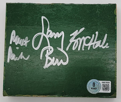 Larry Bird Kevin McHale Robert Parish Celtics Autographed Boston Garden Parquet Floorboard Beckett Witnessed