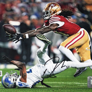 Brandon Aiyuk Autographed San Francisco 49ers NFC Championship Game Catch 8x10 Photo Beckett Witnessed