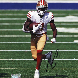 Brandon Aiyuk Autographed San Francisco 49ers 8x10 Photo Beckett Witnessed White Jersey