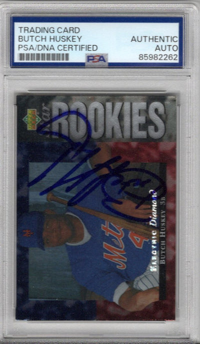Butch Huskey Autographed New York Mets 1994 Upper Deck Rookie Card #17 PSA AUTHENTIC AUTO