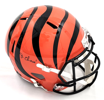 Cincinnati Bengals Riddell replica helmet signed by Ja’Marr Chase Beckett witnessed