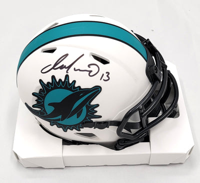 Dan Marino Autographed Miami Dolphins Lunar Eclipse Mini Helmet Beckett Witnessed