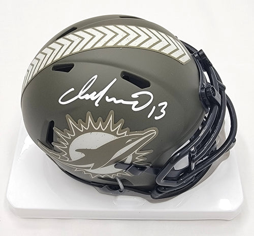dan marino football helmet Dan Marino Autographed Miami Dolphins Salute To Service Mini Helmet Be