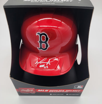 David Ortiz Autographed Boston Red Sox Replica Batting Helmet W/ HOF 22 Beckett