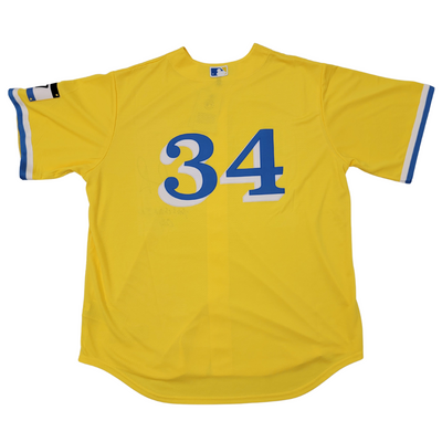 David Ortiz Autographed Boston Red Sox Nike Replica City Connect Jersey W/ This is Our F'n City Beckett Witnessed