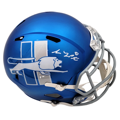 Detroit Lions 2023 ALT Speed replica helmet signed by Sam LaPorta Beckett witnessed